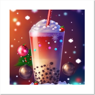 Chirstmas Bubble tea Posters and Art